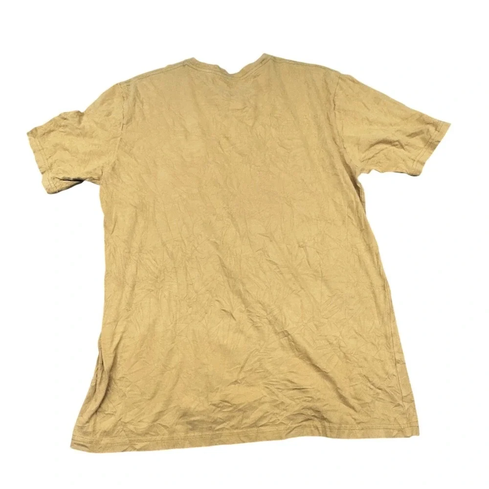 The North Face T-Shirt Mens M Mustard Standar fit Cotton Casual Crewneck Soft